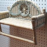 Rattan wall shelf