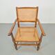 Arts & Crafts Dutch Spool Chair in Oak and Rattan, 1930s