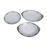 3 large serving dishes in Limoges porcelain
