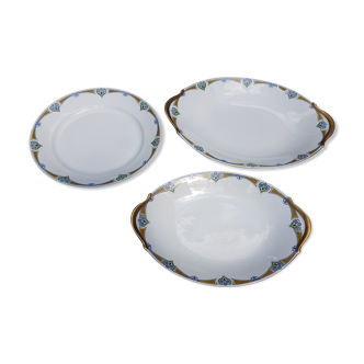 Plats de service en porcelaine de Limoges