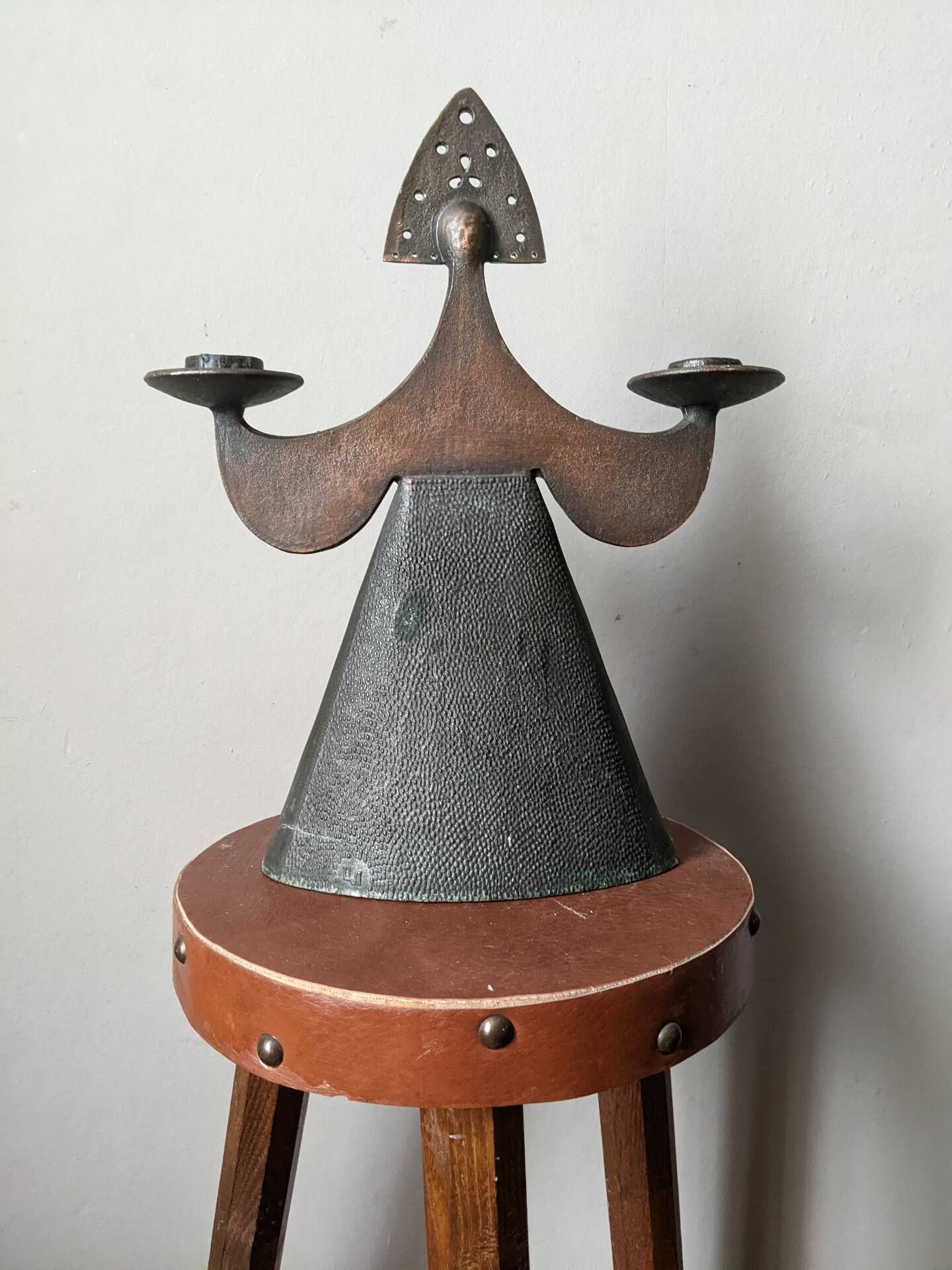 Vintage stylised woman candlestick Soviet production