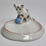 Empty bath pocket decorated kitten "Pfeffer Porzellan" 1930-40 years