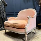 Marquise / Petit Canapé D’époque Napoléon III En Bois Peint, Finement Sculpté - XIXe