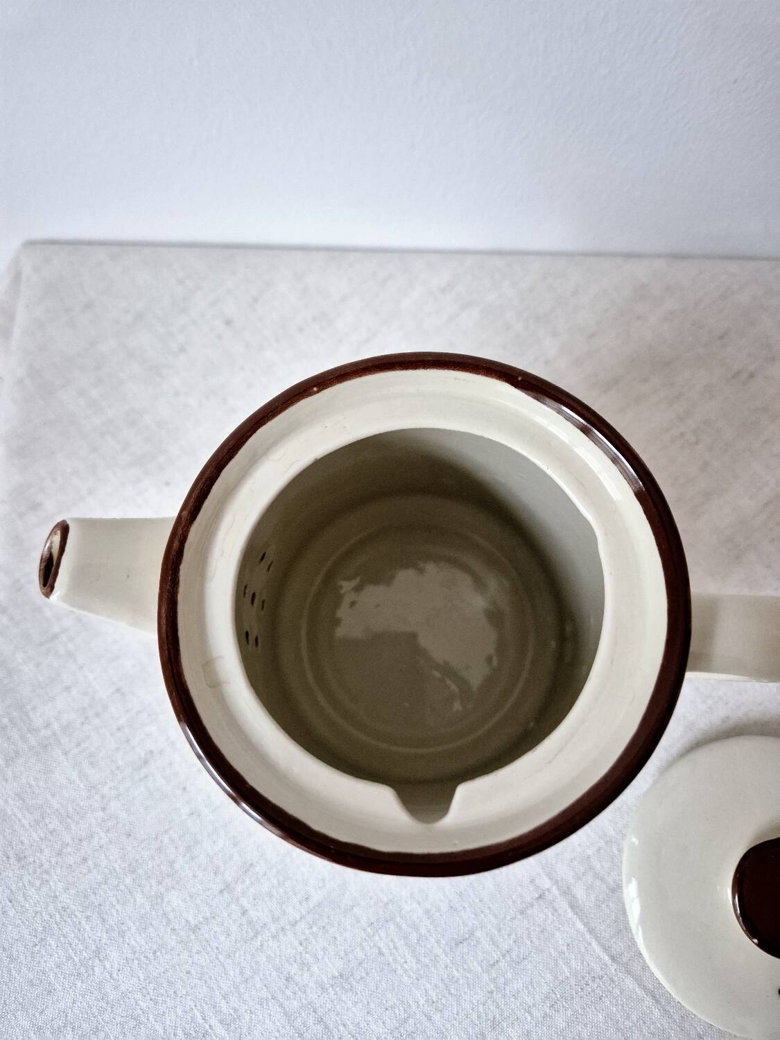 Cafetière en grès à fleurs '70s - Vintage