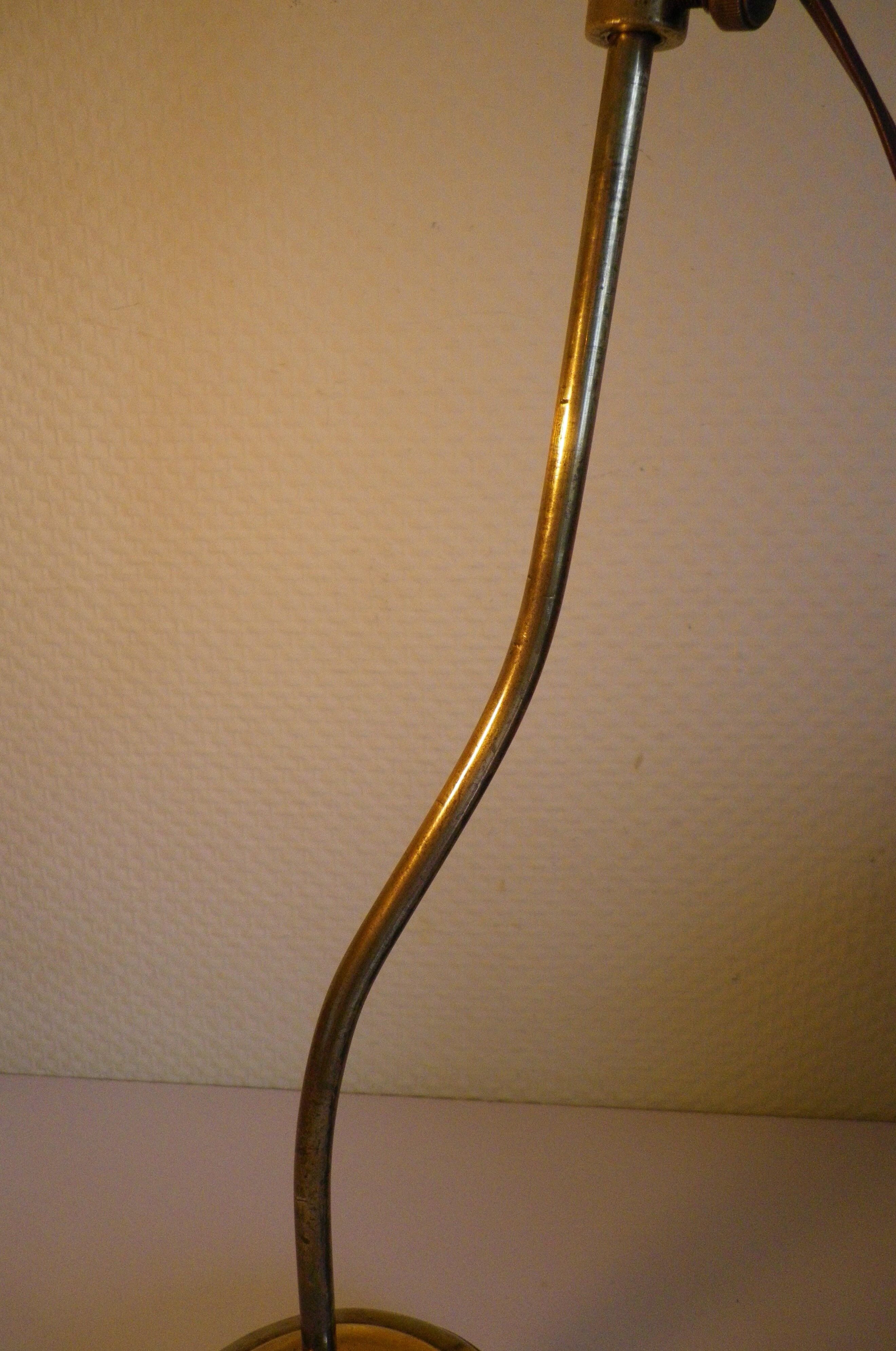 Fully brass lamp foot - Articulated arm - 1930s