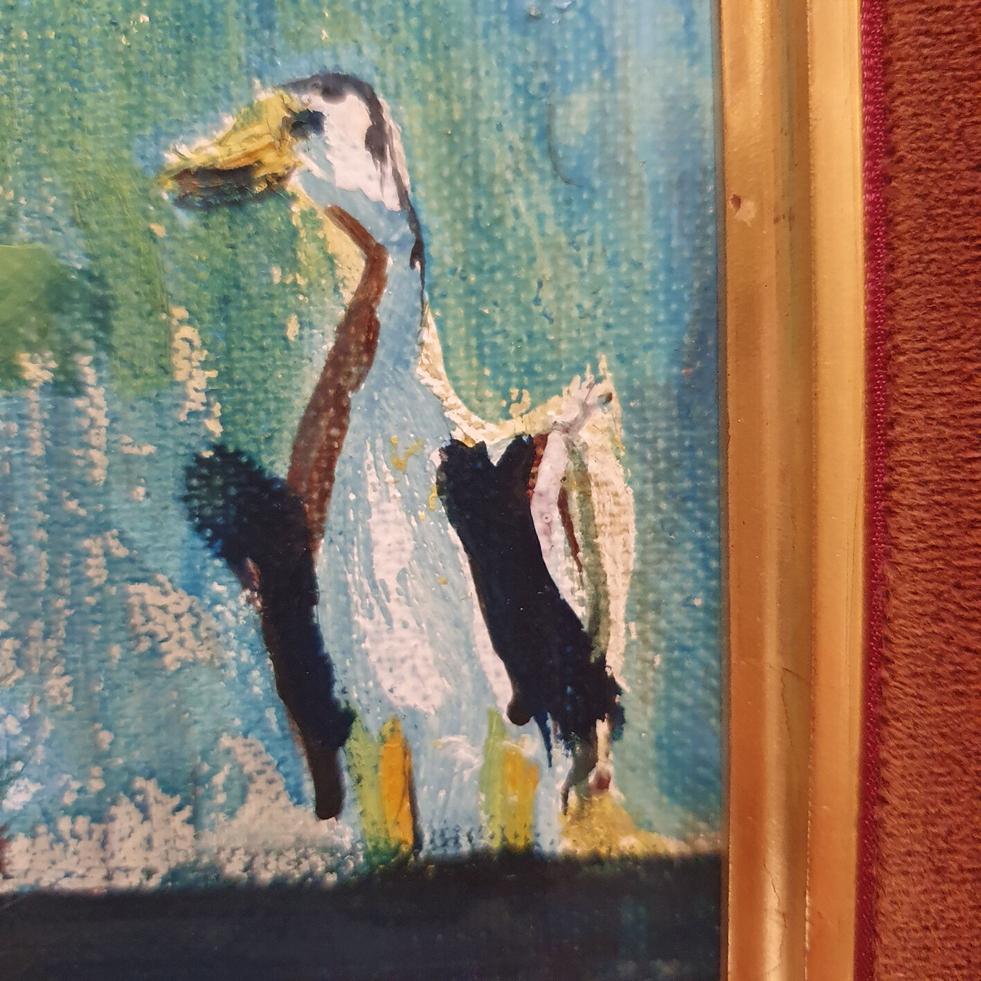 Table painting still life flowers