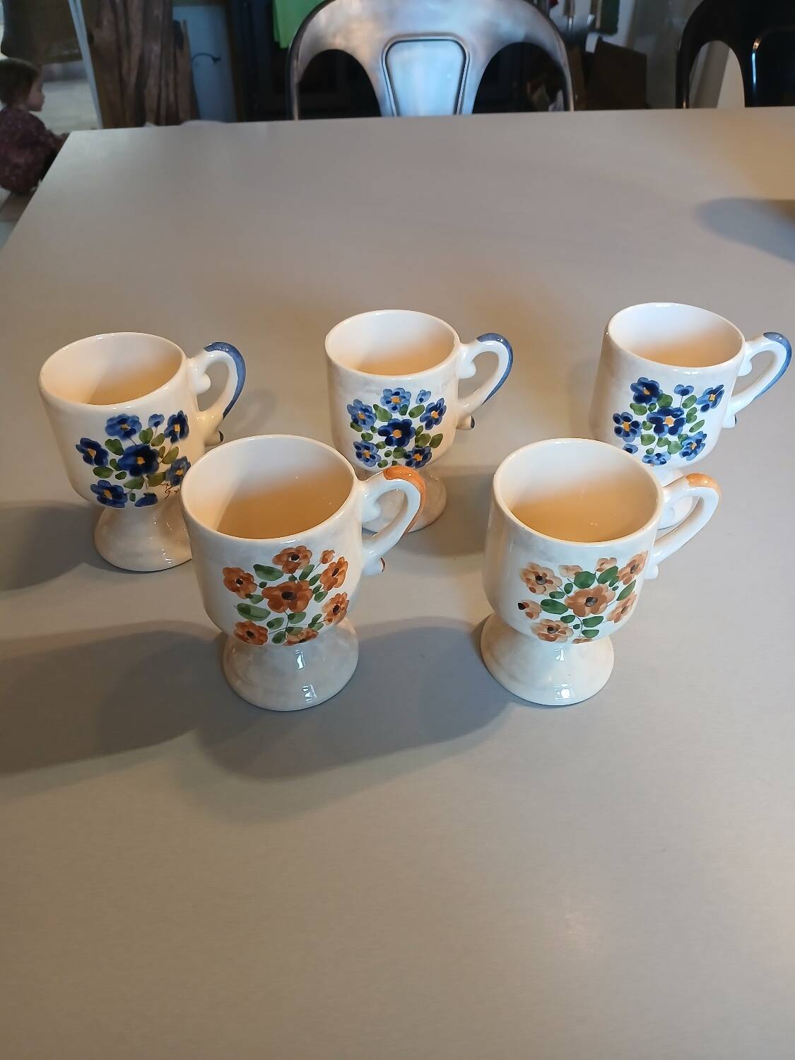 5 old ceramic mazagrans