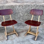 Pair of child chair Casals beech red