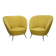 Pair of Ico Parisi-Style Armchairs in Original Fabric, Italy, 1950s