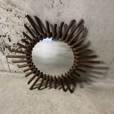 Rattan sun mirror