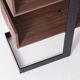 Severin 3 library in American walnut and matte black steel.