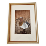 Original Large Size Signed Painting Frame and Hand Painted Duck