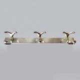 Vintage aluminum coat rack with three hooks