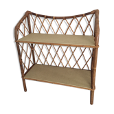 Etagère en rotin vintage années 60