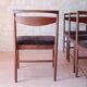 4 chaises Mcintosh teck et tissus velours vintage 1960