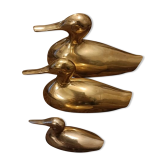 Trois canards en laiton