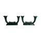 Pair of candlesticks emerald green earthenware 50