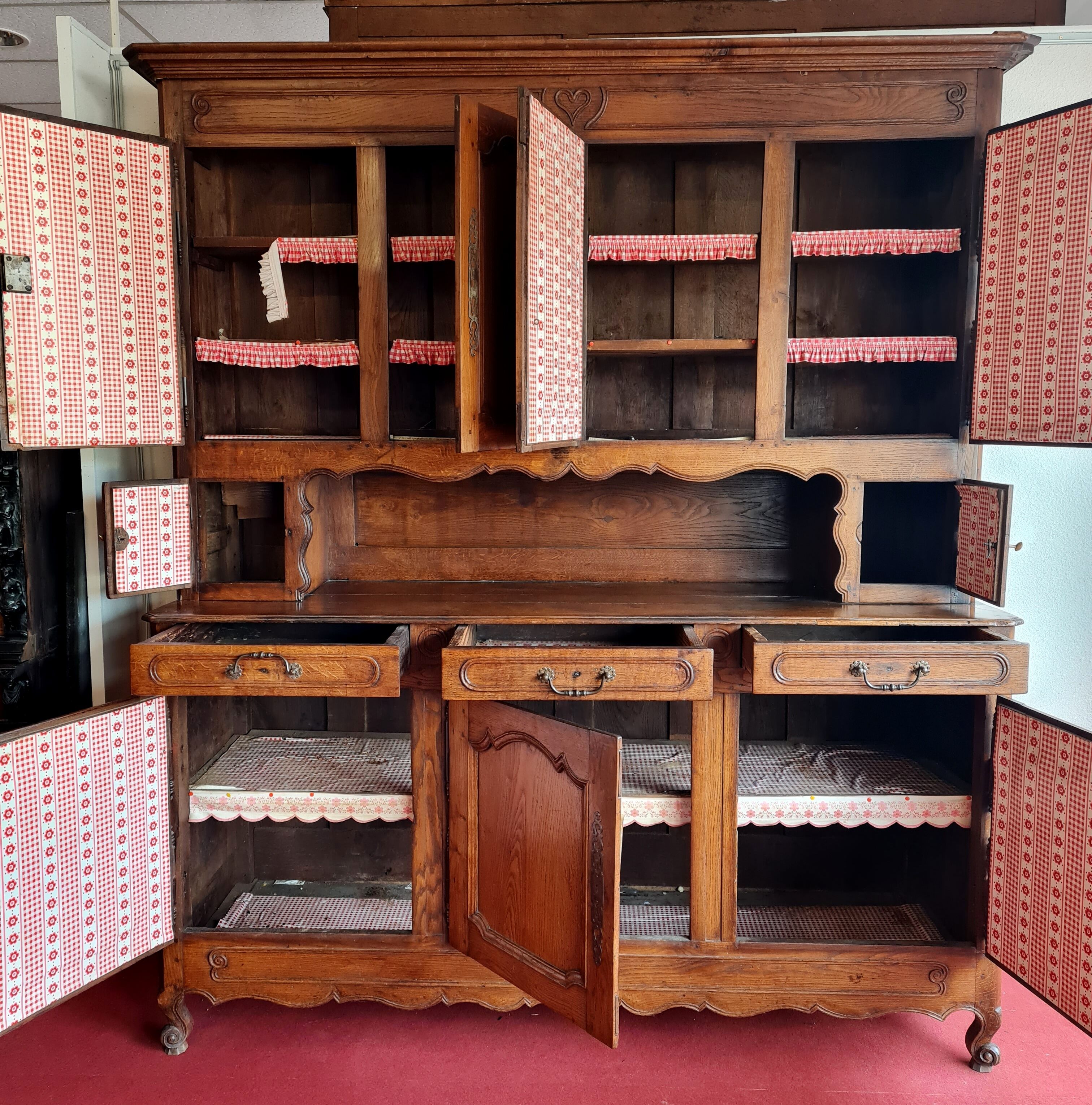 Louis XV era wedding buffet in solid elm