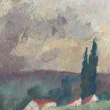 Landscape painting by Émile-Henry Tilmans 1945
