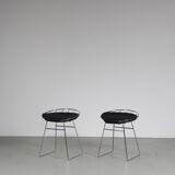 1960s Wire metal stools by Tomado from the Netherlands