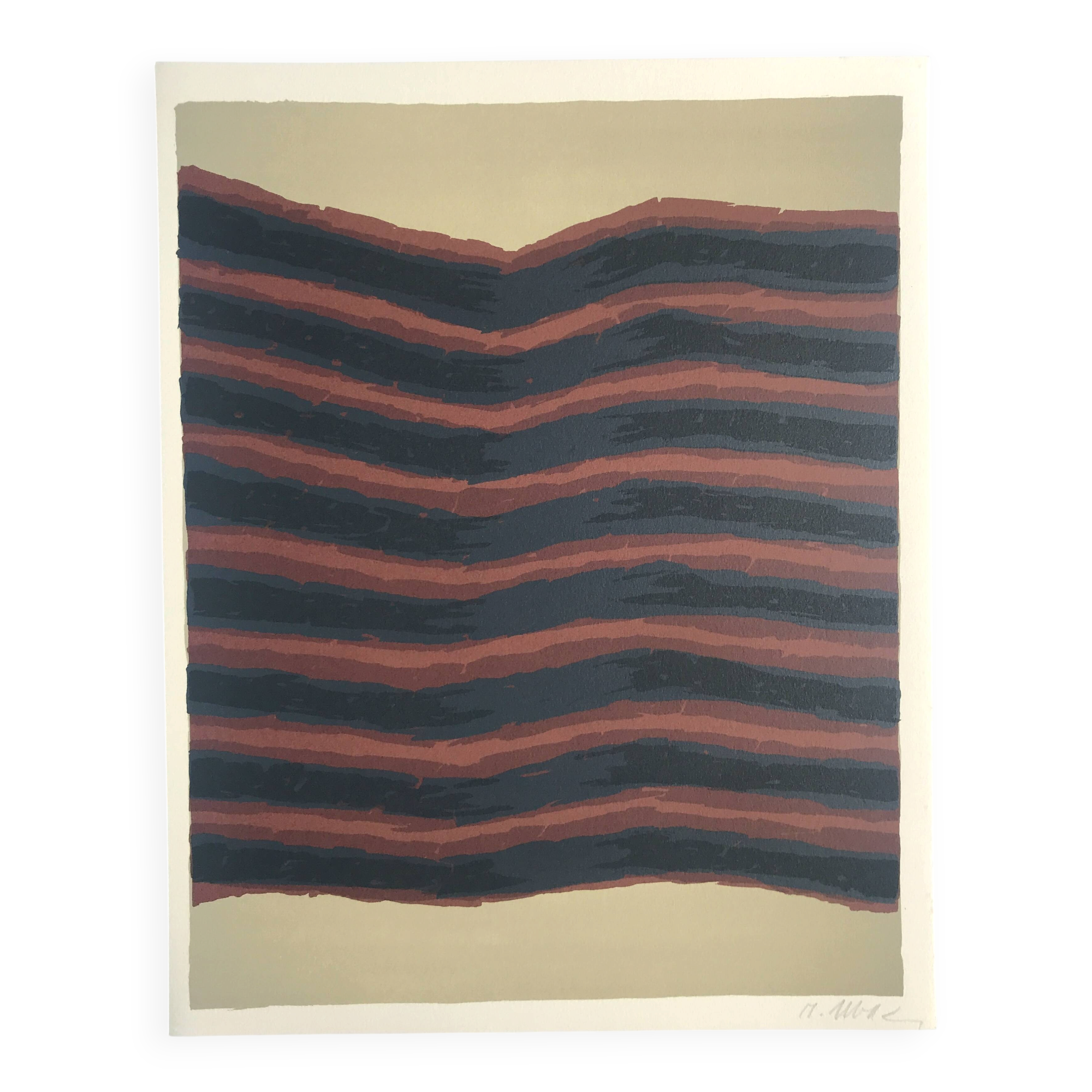 Raoul UBAC, The Earth IV, 1978: Original lithograph signed in pencil.