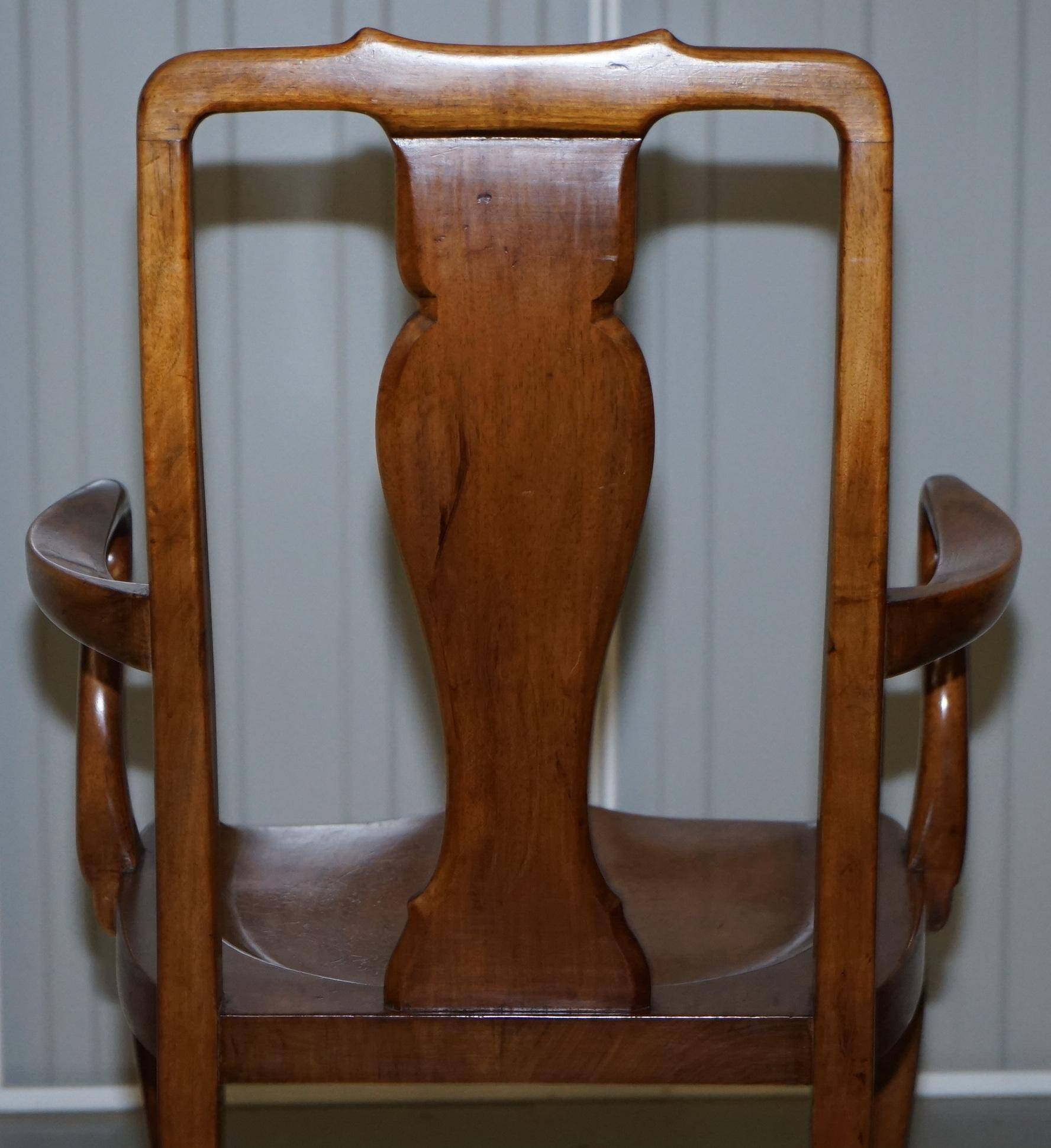 Victorian Howard & Son walnut office chair with stamp.
