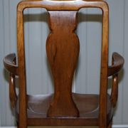 Victorian Howard & Son walnut office chair with stamp.