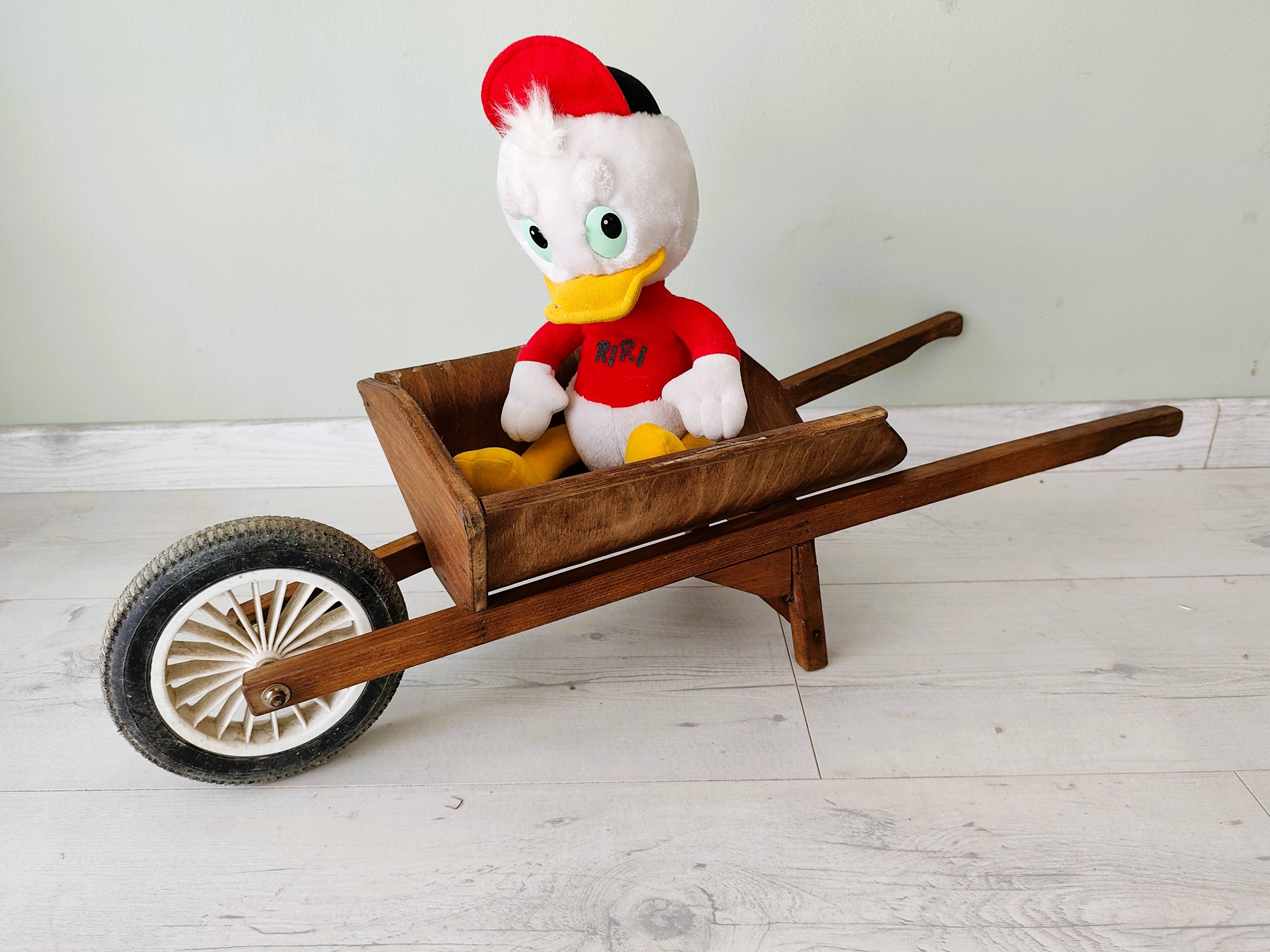 Ancienne brouette d'enfant jouet en bois