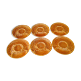 6 assiettes à artichaut en faïence de Gien  diam 23 cm