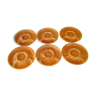 6 assiettes à artichaut en faïence de Gien  diam 23 cm