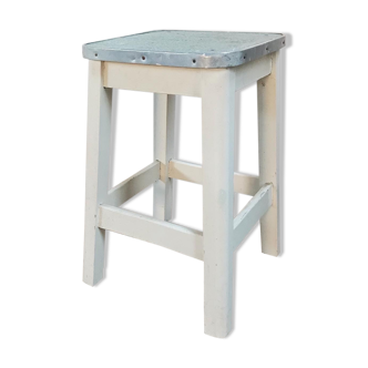 Antique wooden stool and formica