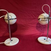 Paire de lampe Eye-Ball, "Aluminor", année 70