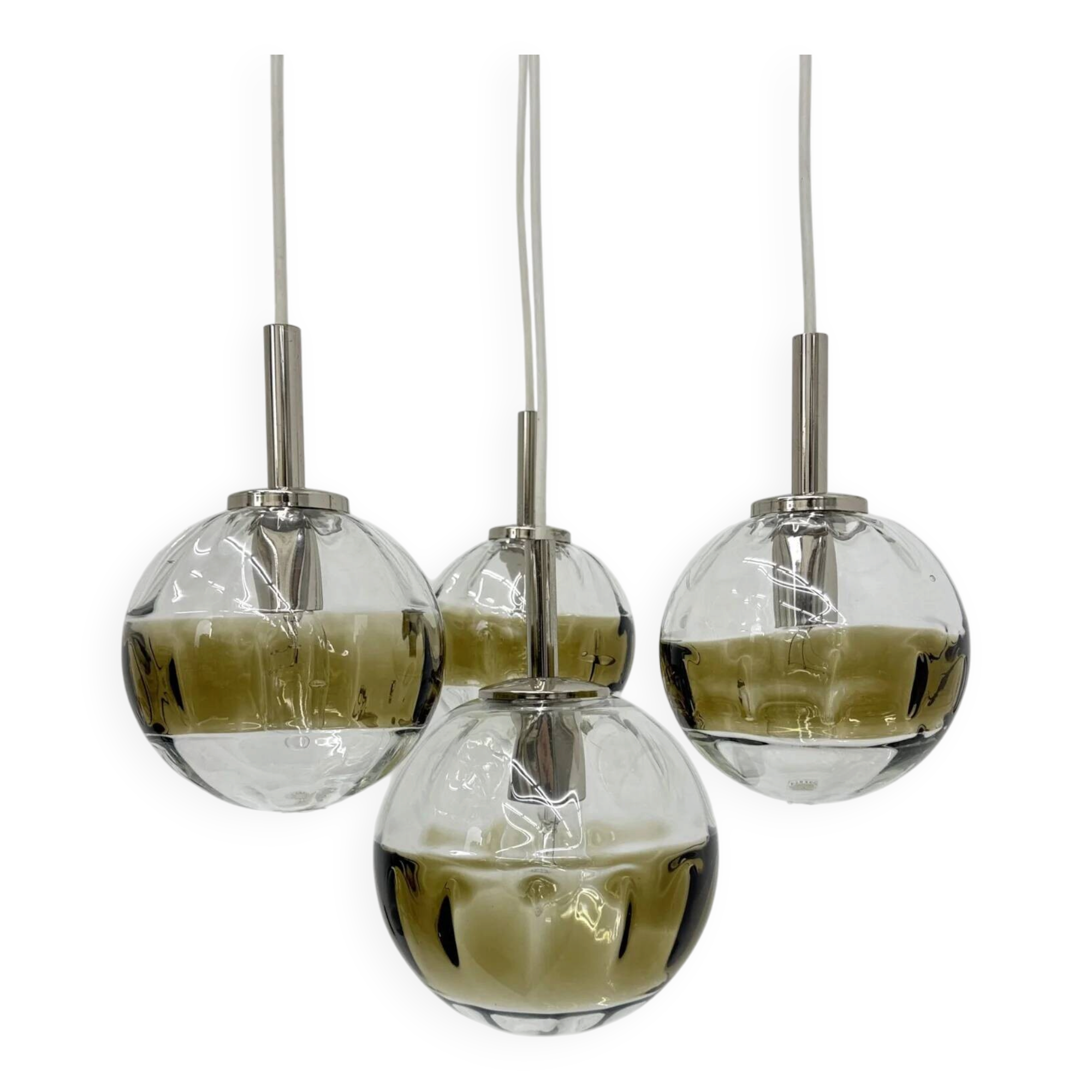 Mid-century design Murano glass cascade hanging lamp, 1970s, Italy