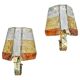 Brutalist pair of wall sconces in hammered glass by Longobard 1970.