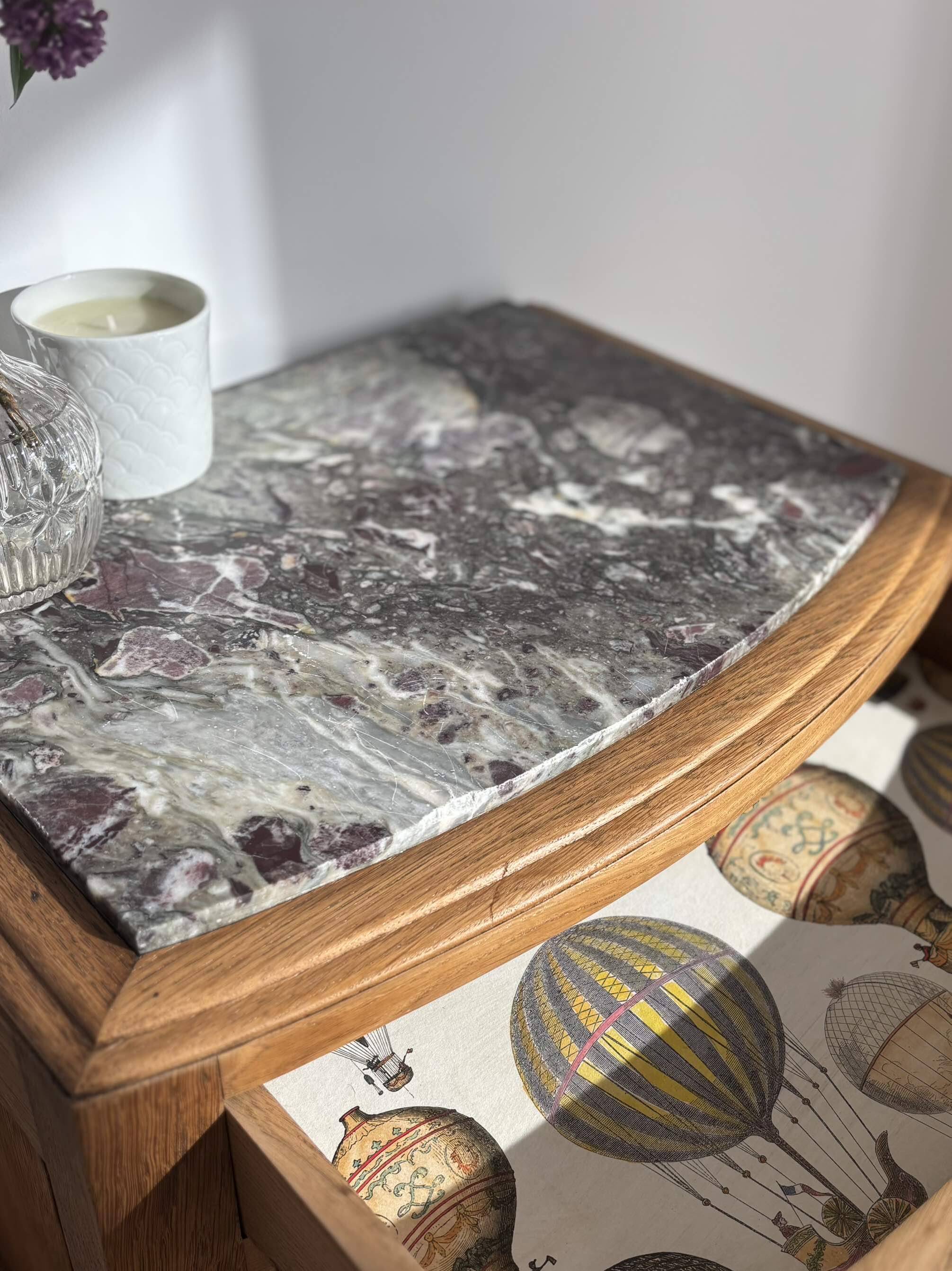 Restored Art Deco bedside table or accent furniture