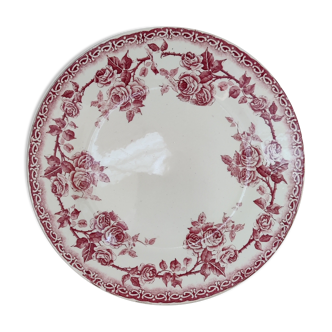 Dessert plate in iron earth