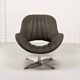 Rohé Chocolate Brown Leatherette Vintage Design Lounge Chair, 1960s