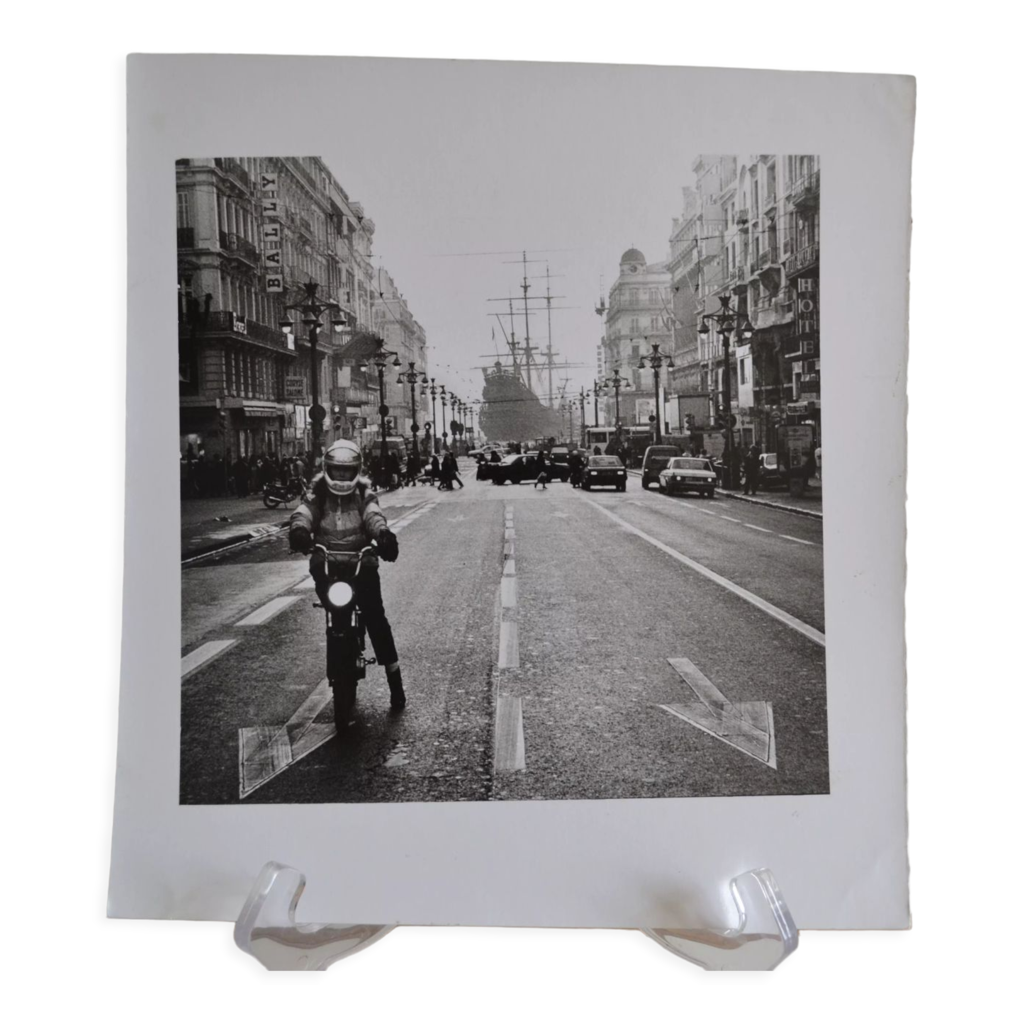 Anonymous silver photo marseille la canebiere and the old port circa 1970