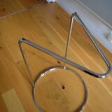 Side table or end table vintage metal and glass