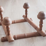 Foldable wooden coat rack, vintage, 50s/60s