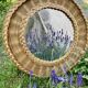 50s woven wicker mirror