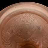 Art deco vase in powder pink glass