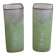 Paire de vases anciens en verre fin XIXe art nouveau