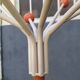 Vintage orange coatrack