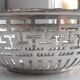 Old silver-look metal basket cup from the 1930s nickel silver