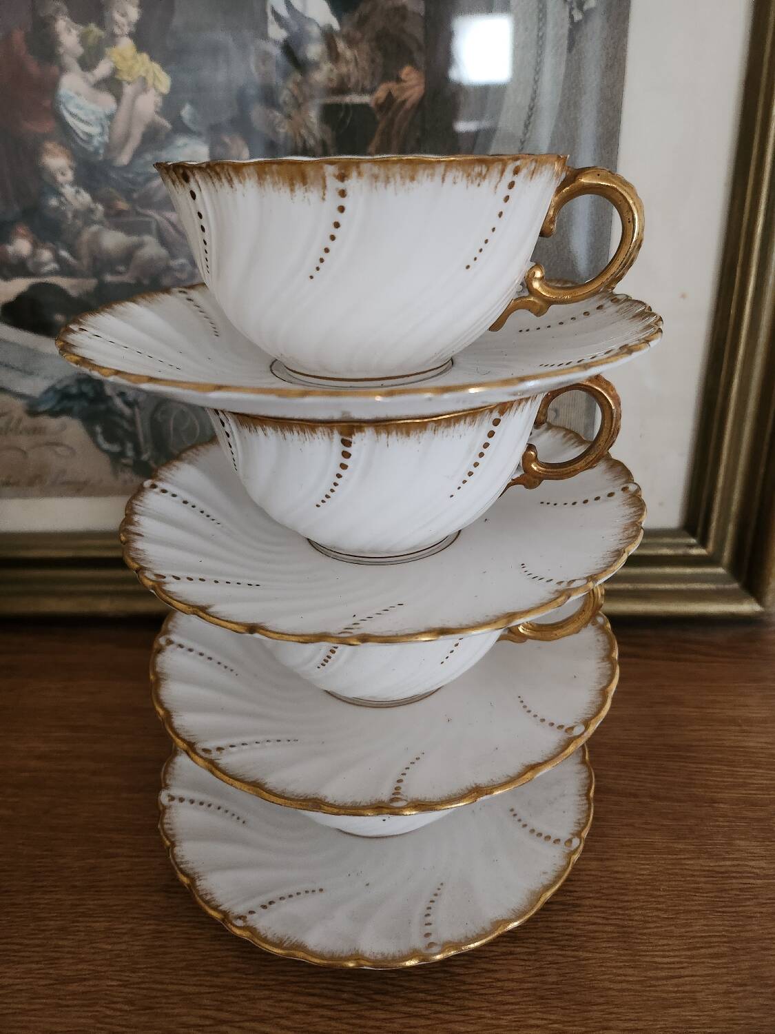 4 tasses à thé Sarreguemines