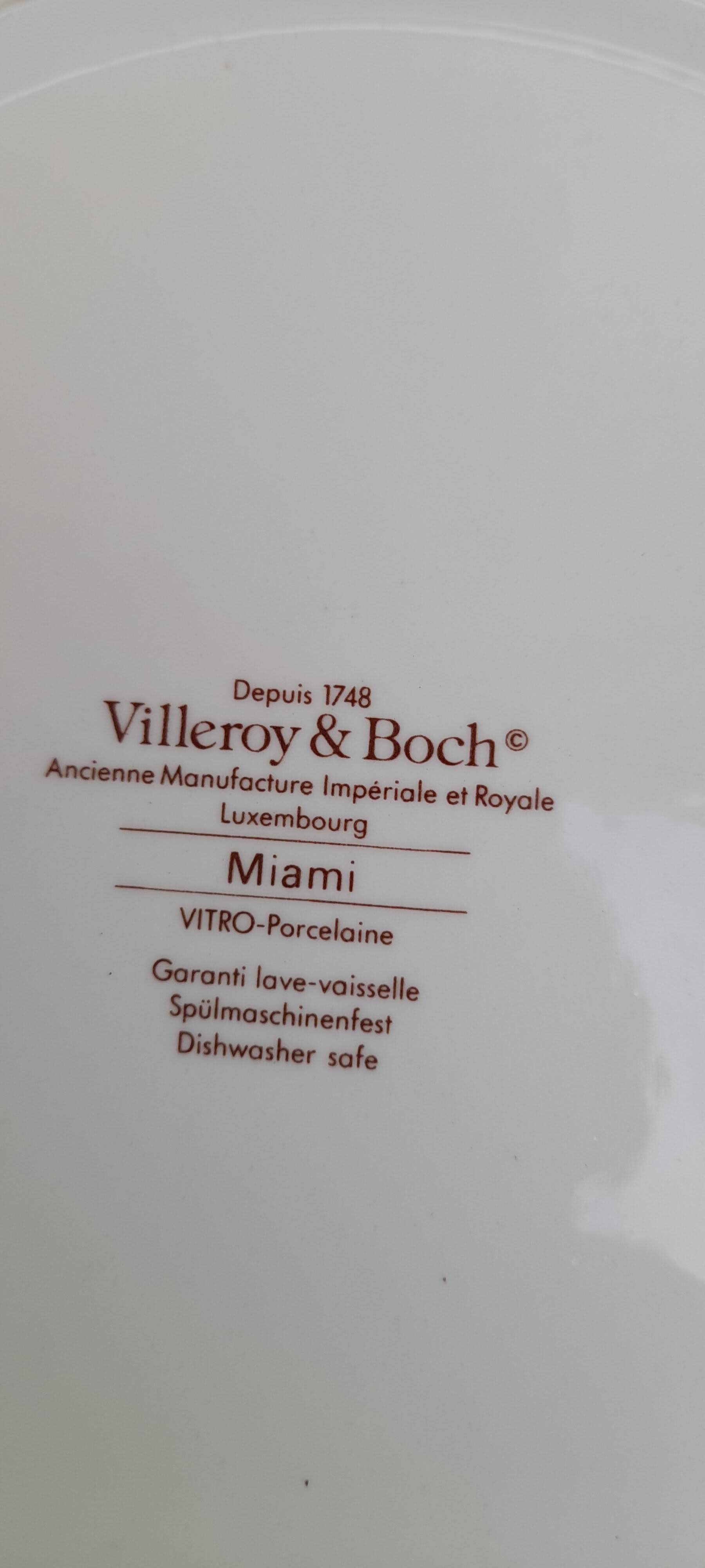 10 Villeroy & Boch vitro porcelain plates Miami model diam 23 cm
