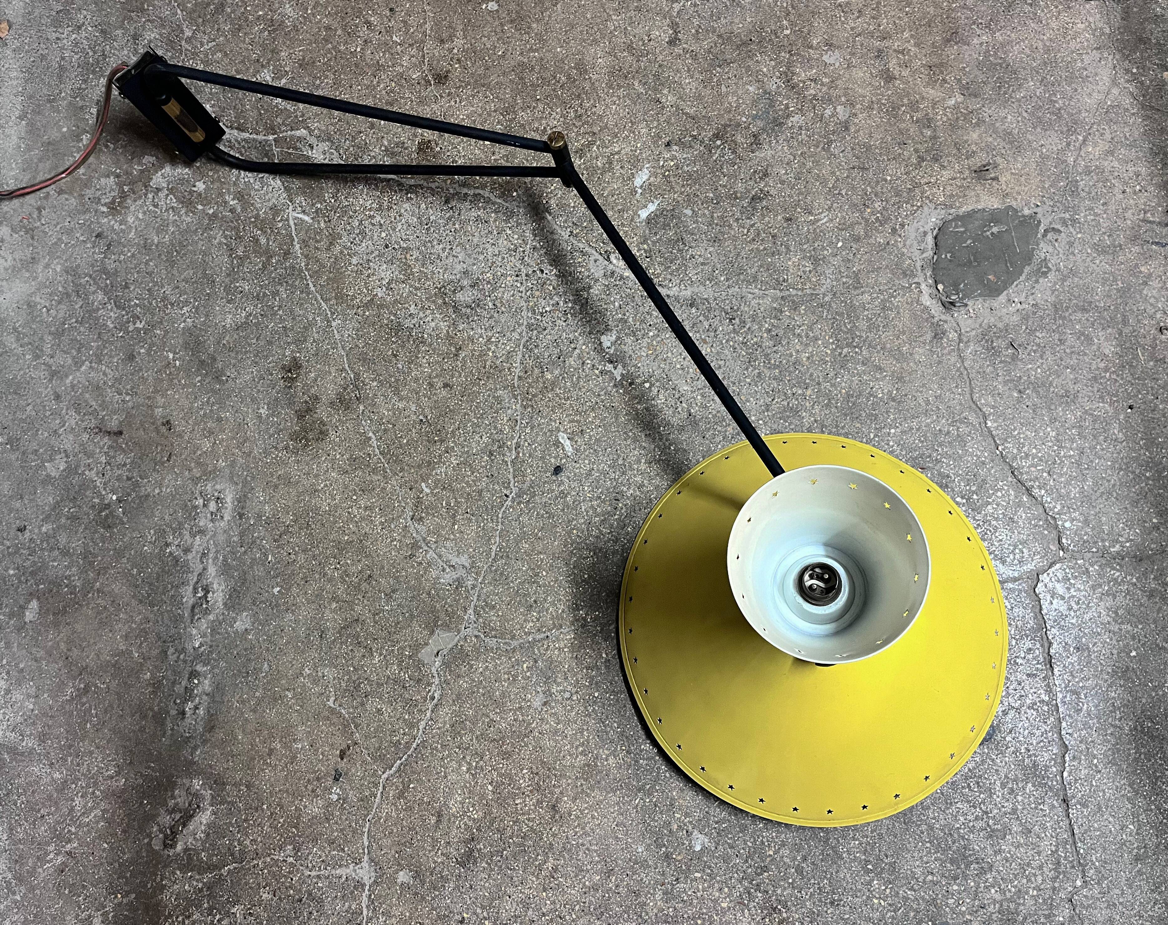 Diabolo wall lamp, René Mathieu, Maison Lunel, 1950s