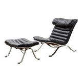 Fauteuil et ottoman Arne Norell Ari pour Norell Mobler, Suède 1966