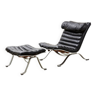 Arne Norell Ari Lounge Chair + Ottoman for Norell Mobler Sweden 1966